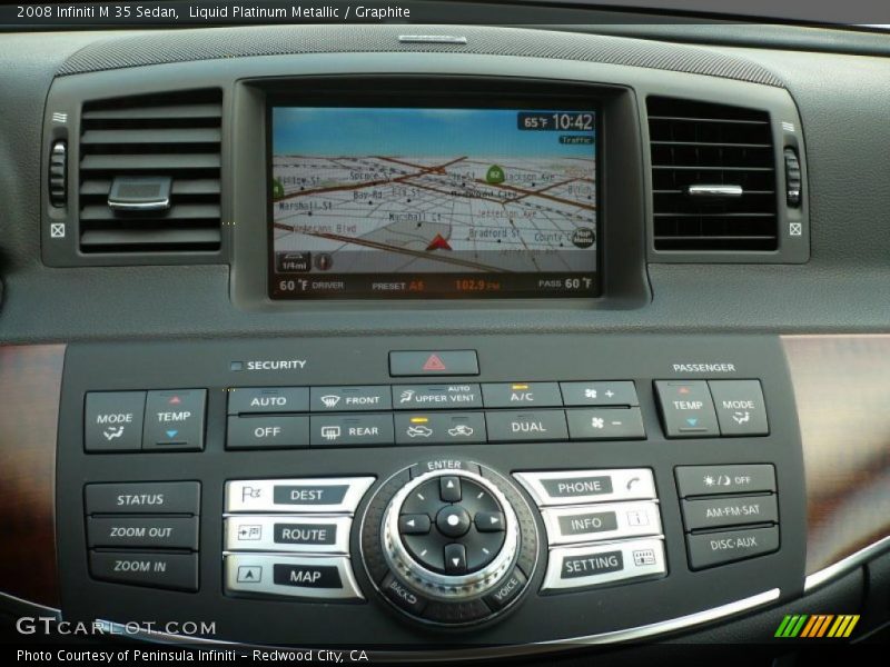 Liquid Platinum Metallic / Graphite 2008 Infiniti M 35 Sedan