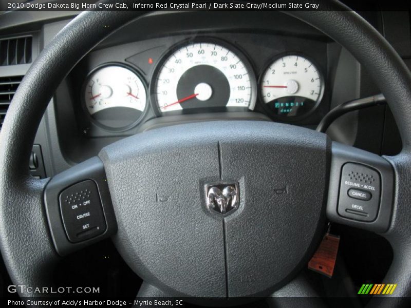 Inferno Red Crystal Pearl / Dark Slate Gray/Medium Slate Gray 2010 Dodge Dakota Big Horn Crew Cab