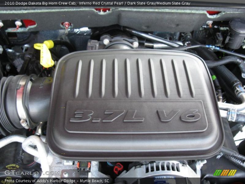 Inferno Red Crystal Pearl / Dark Slate Gray/Medium Slate Gray 2010 Dodge Dakota Big Horn Crew Cab