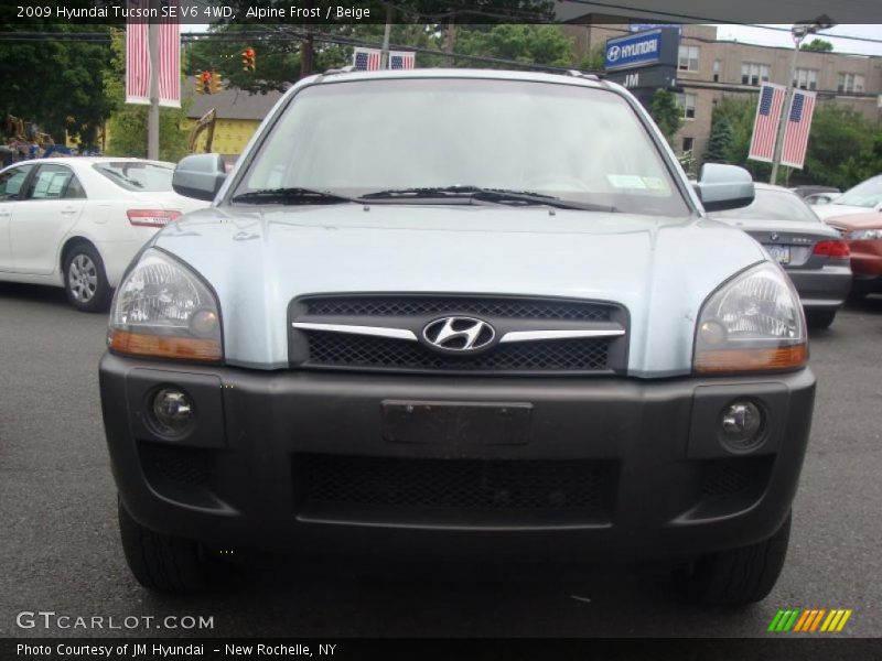 Alpine Frost / Beige 2009 Hyundai Tucson SE V6 4WD