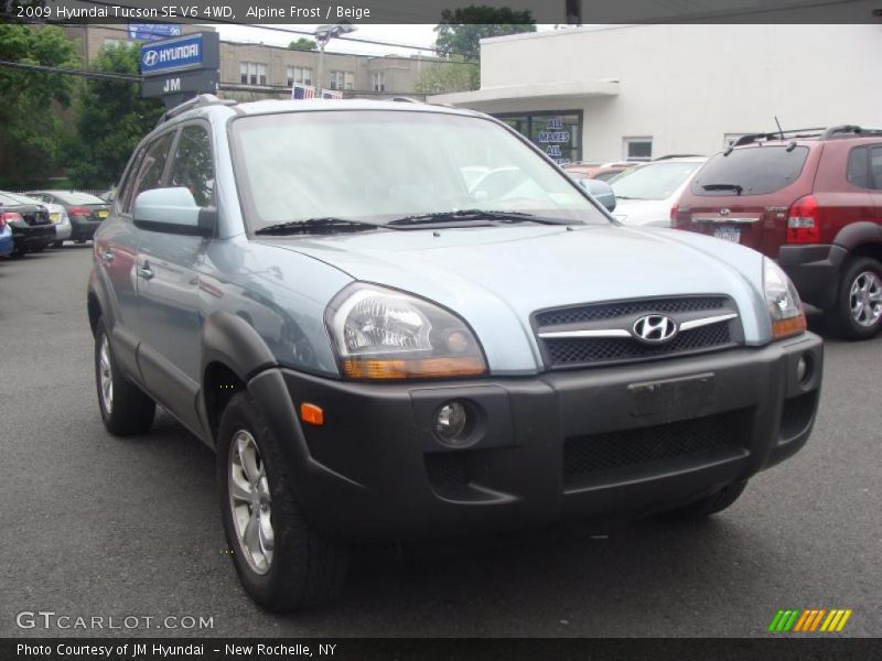 Alpine Frost / Beige 2009 Hyundai Tucson SE V6 4WD