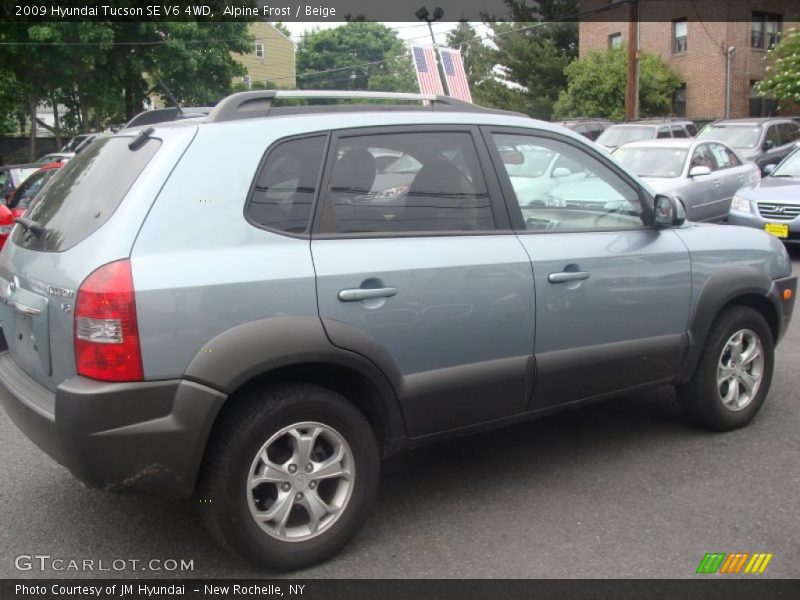 Alpine Frost / Beige 2009 Hyundai Tucson SE V6 4WD