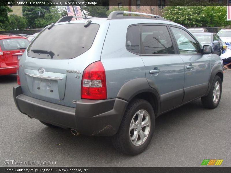 Alpine Frost / Beige 2009 Hyundai Tucson SE V6 4WD