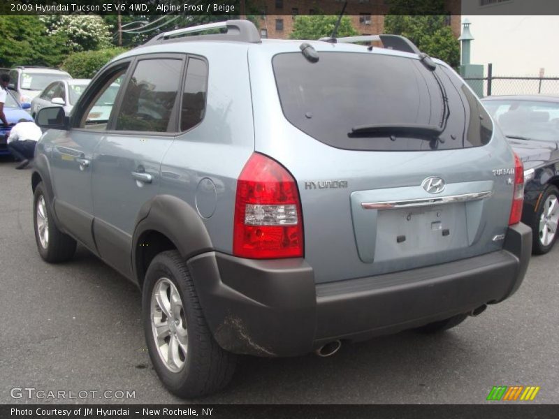 Alpine Frost / Beige 2009 Hyundai Tucson SE V6 4WD