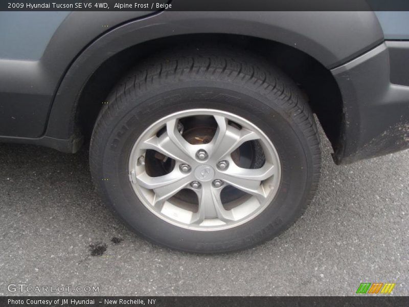 Alpine Frost / Beige 2009 Hyundai Tucson SE V6 4WD