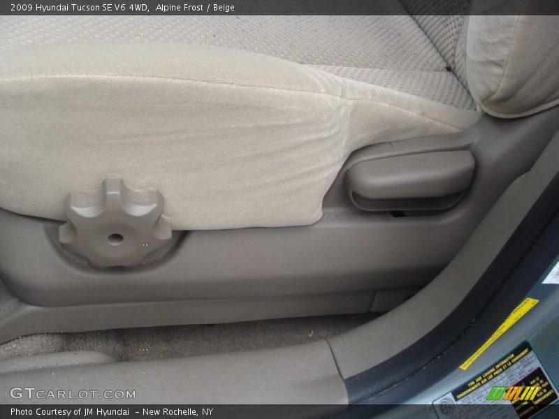 Alpine Frost / Beige 2009 Hyundai Tucson SE V6 4WD