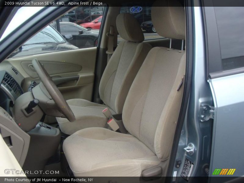 Alpine Frost / Beige 2009 Hyundai Tucson SE V6 4WD