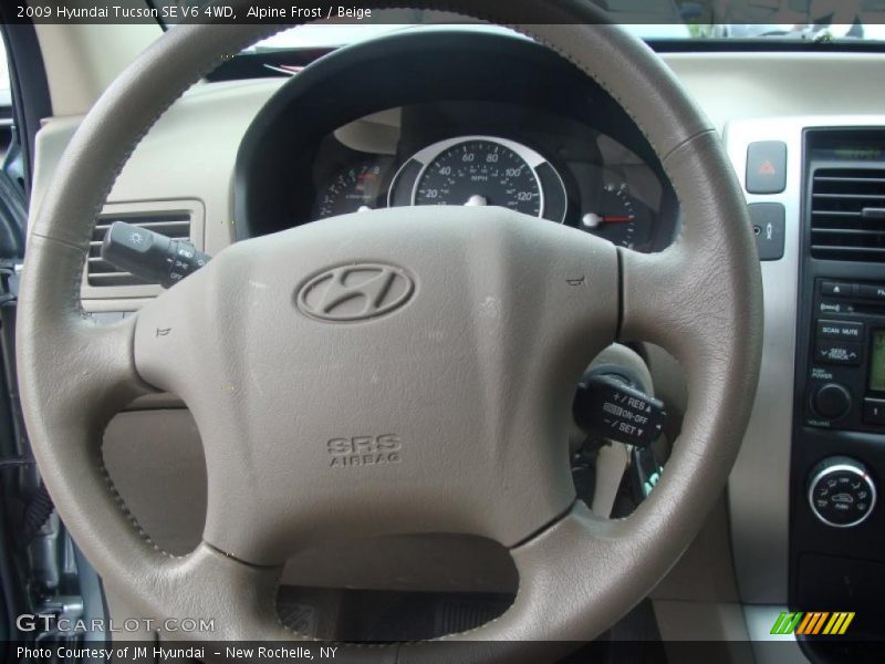 Alpine Frost / Beige 2009 Hyundai Tucson SE V6 4WD