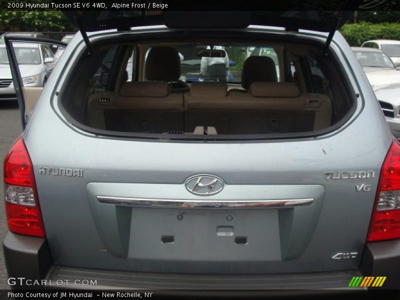 Alpine Frost / Beige 2009 Hyundai Tucson SE V6 4WD