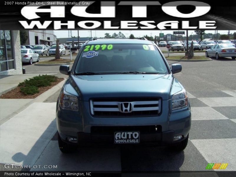 Steel Blue Metallic / Gray 2007 Honda Pilot EX-L