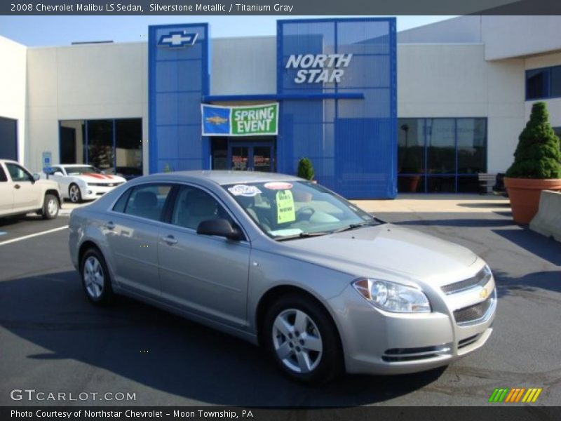 Silverstone Metallic / Titanium Gray 2008 Chevrolet Malibu LS Sedan