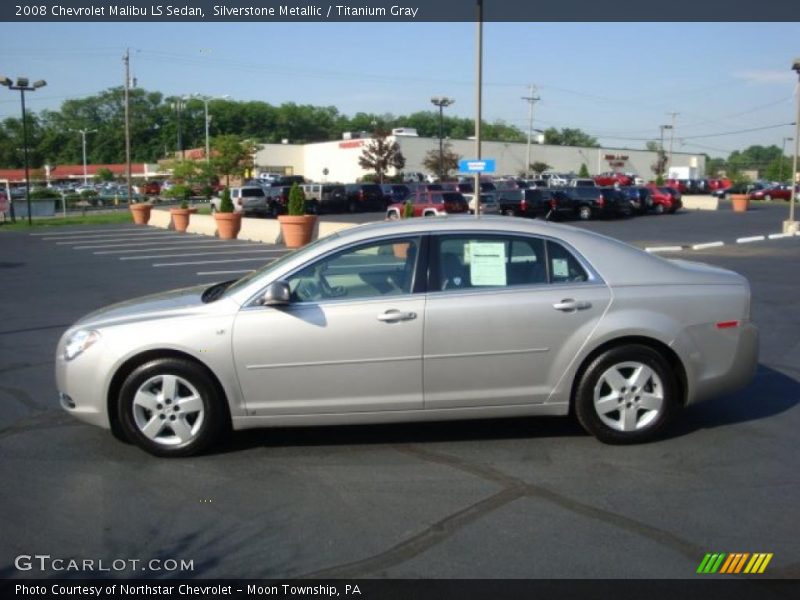 Silverstone Metallic / Titanium Gray 2008 Chevrolet Malibu LS Sedan