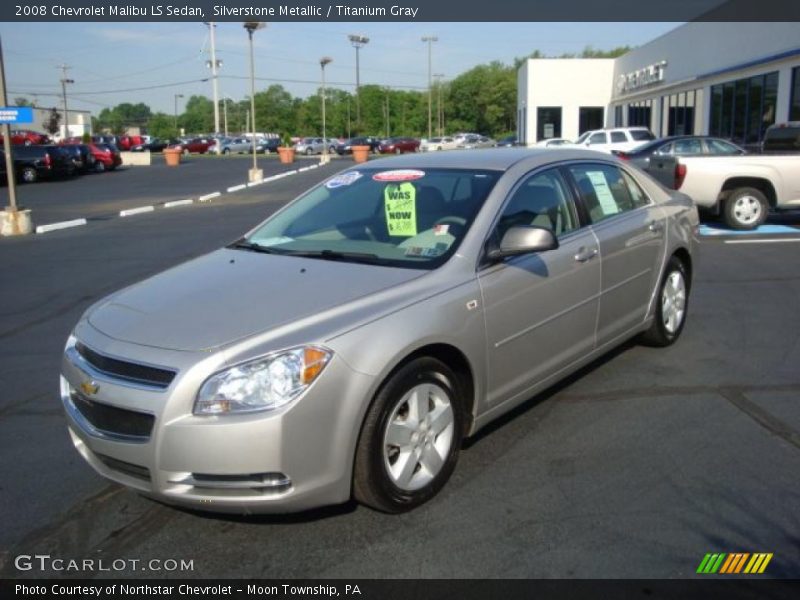 Silverstone Metallic / Titanium Gray 2008 Chevrolet Malibu LS Sedan