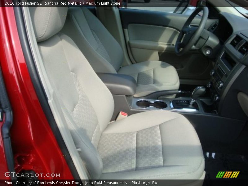 Sangria Red Metallic / Medium Light Stone 2010 Ford Fusion SE