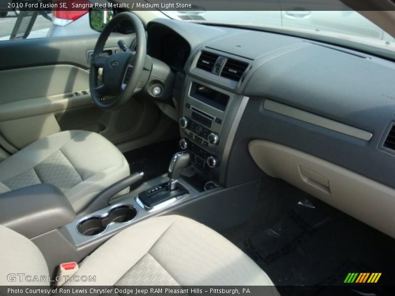 Sangria Red Metallic / Medium Light Stone 2010 Ford Fusion SE