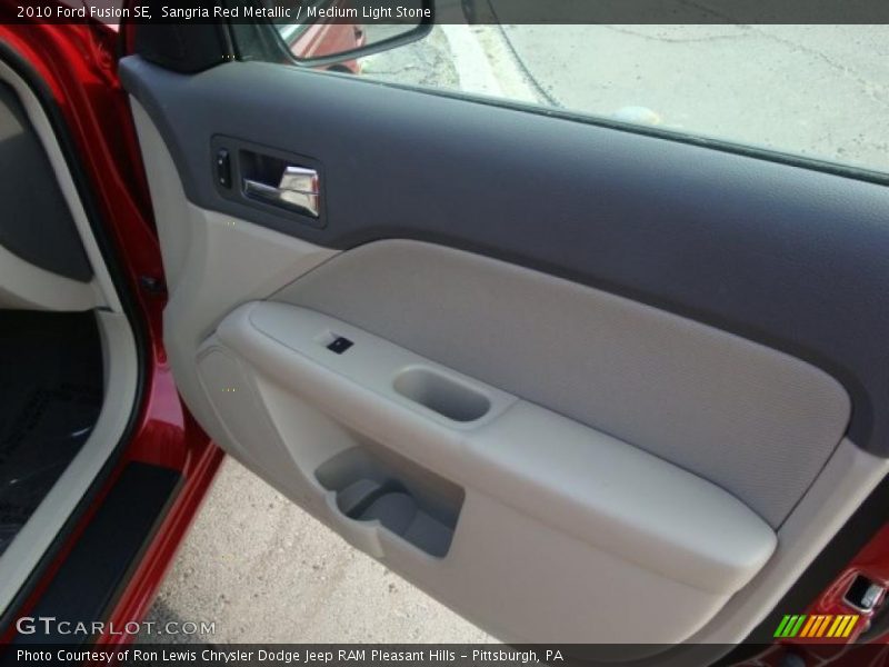 Sangria Red Metallic / Medium Light Stone 2010 Ford Fusion SE