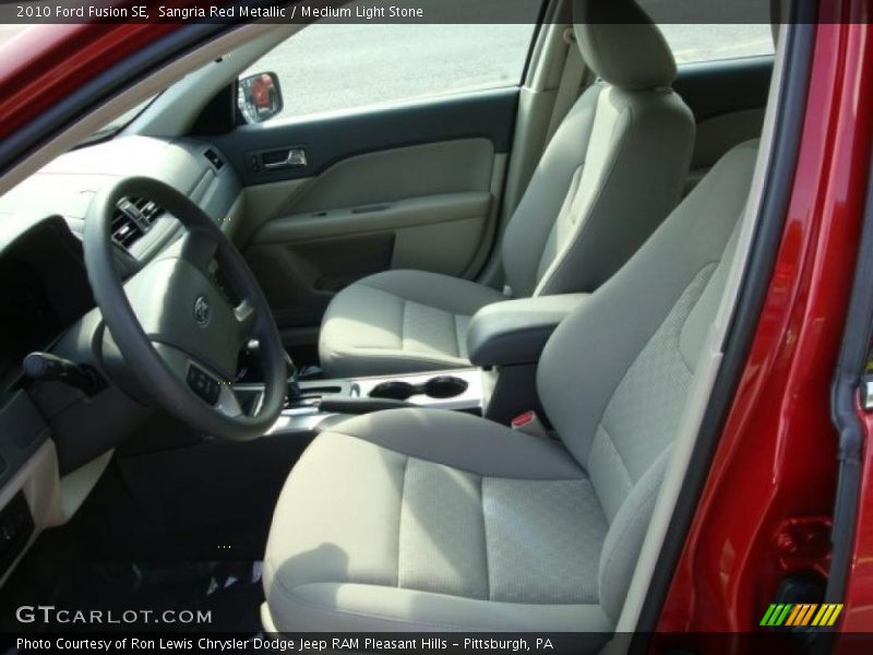Sangria Red Metallic / Medium Light Stone 2010 Ford Fusion SE