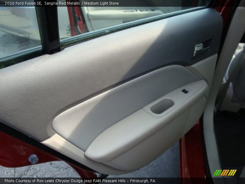 Sangria Red Metallic / Medium Light Stone 2010 Ford Fusion SE