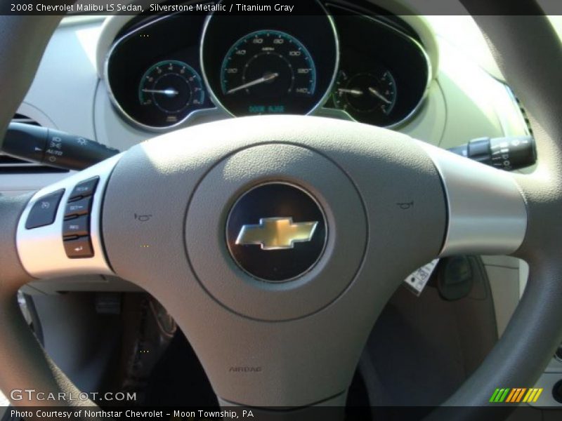 Silverstone Metallic / Titanium Gray 2008 Chevrolet Malibu LS Sedan