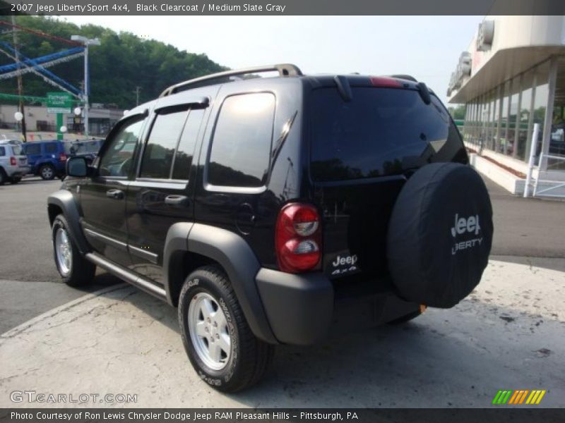 Black Clearcoat / Medium Slate Gray 2007 Jeep Liberty Sport 4x4