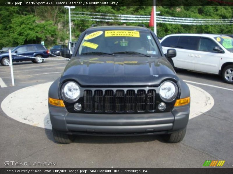 Black Clearcoat / Medium Slate Gray 2007 Jeep Liberty Sport 4x4