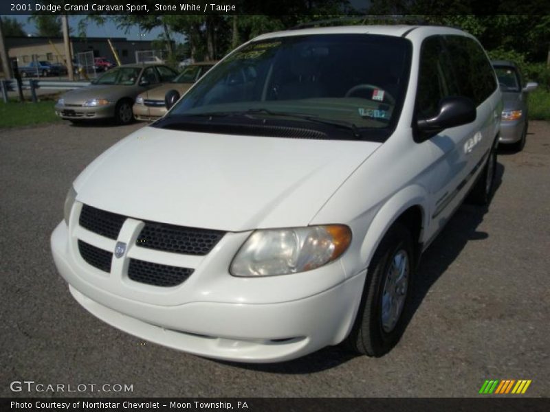 Stone White / Taupe 2001 Dodge Grand Caravan Sport