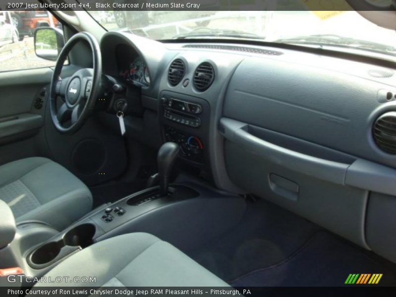 Black Clearcoat / Medium Slate Gray 2007 Jeep Liberty Sport 4x4