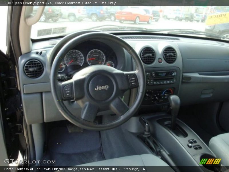 Black Clearcoat / Medium Slate Gray 2007 Jeep Liberty Sport 4x4