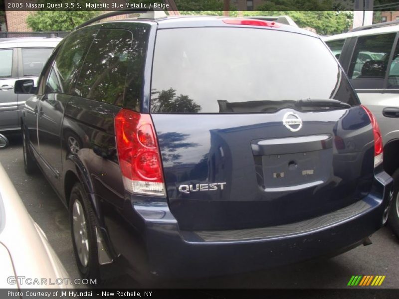 Majestic Blue Metallic / Beige 2005 Nissan Quest 3.5 S