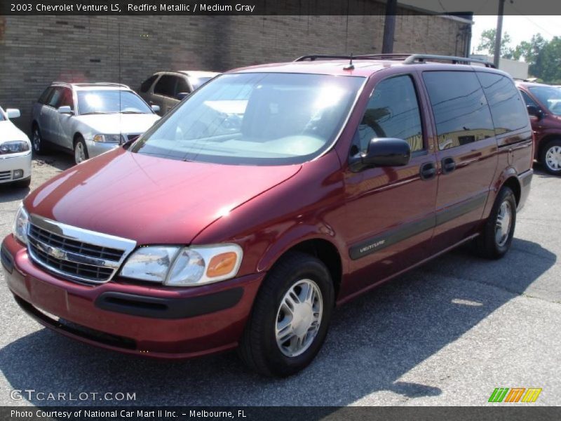 Redfire Metallic / Medium Gray 2003 Chevrolet Venture LS