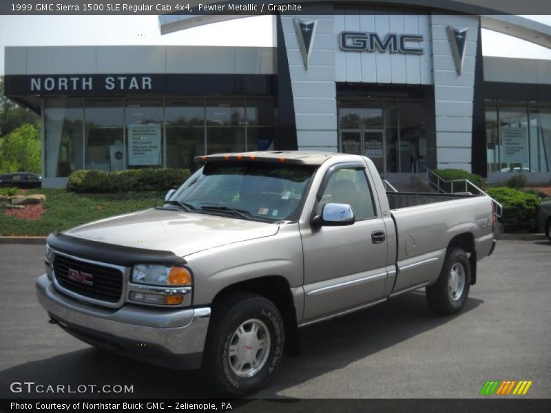 Pewter Metallic / Graphite 1999 GMC Sierra 1500 SLE Regular Cab 4x4