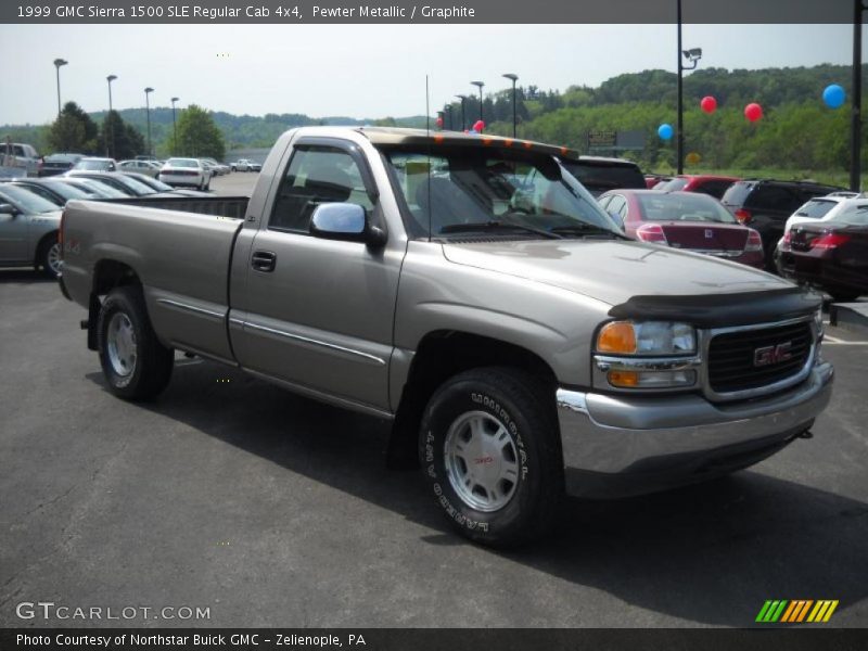 Pewter Metallic / Graphite 1999 GMC Sierra 1500 SLE Regular Cab 4x4
