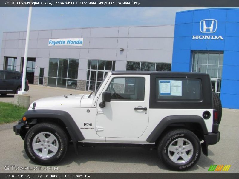 Stone White / Dark Slate Gray/Medium Slate Gray 2008 Jeep Wrangler X 4x4