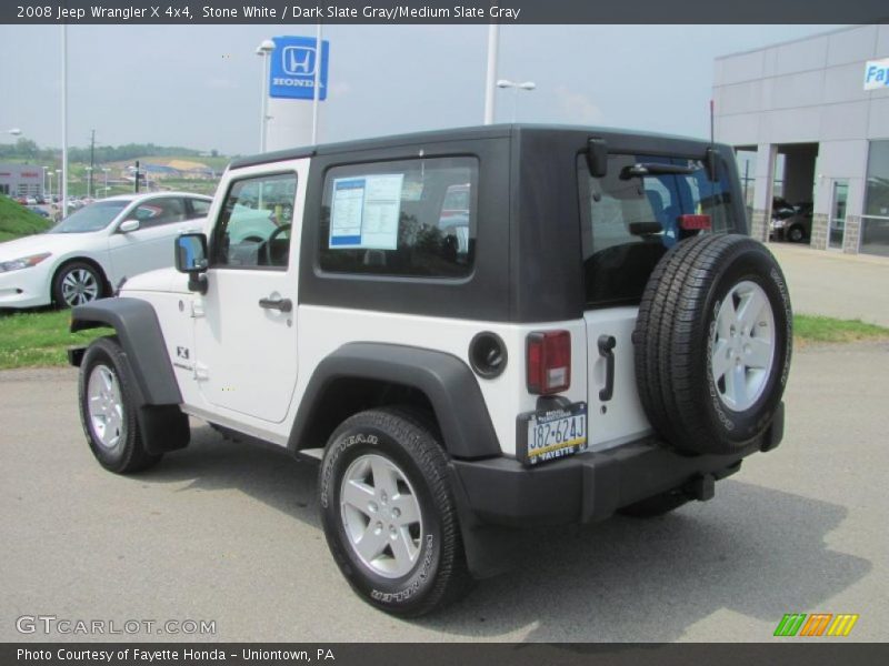 Stone White / Dark Slate Gray/Medium Slate Gray 2008 Jeep Wrangler X 4x4