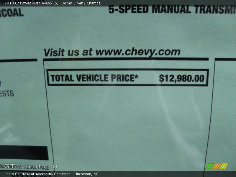 Cosmic Silver / Charcoal 2010 Chevrolet Aveo Aveo5 LS