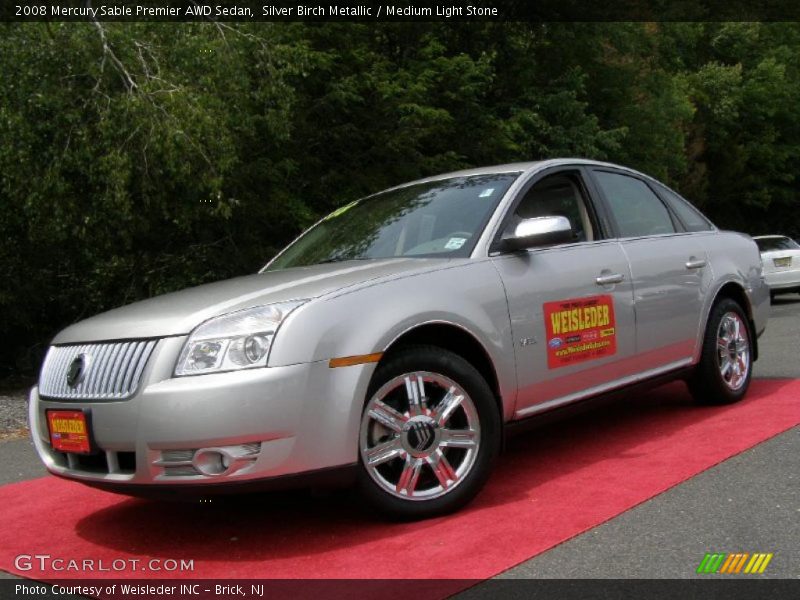 Silver Birch Metallic / Medium Light Stone 2008 Mercury Sable Premier AWD Sedan