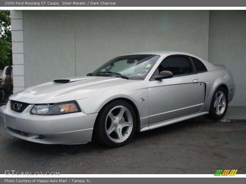 Silver Metallic / Dark Charcoal 2000 Ford Mustang GT Coupe