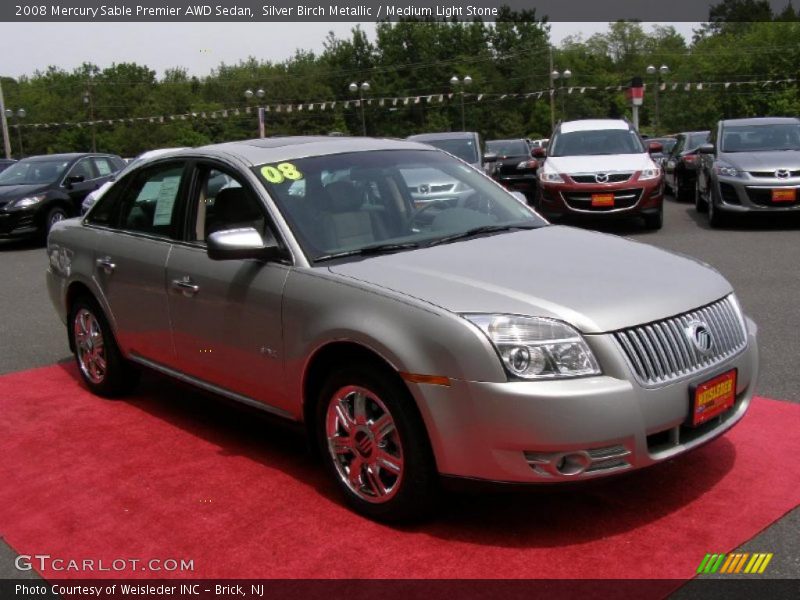 Silver Birch Metallic / Medium Light Stone 2008 Mercury Sable Premier AWD Sedan