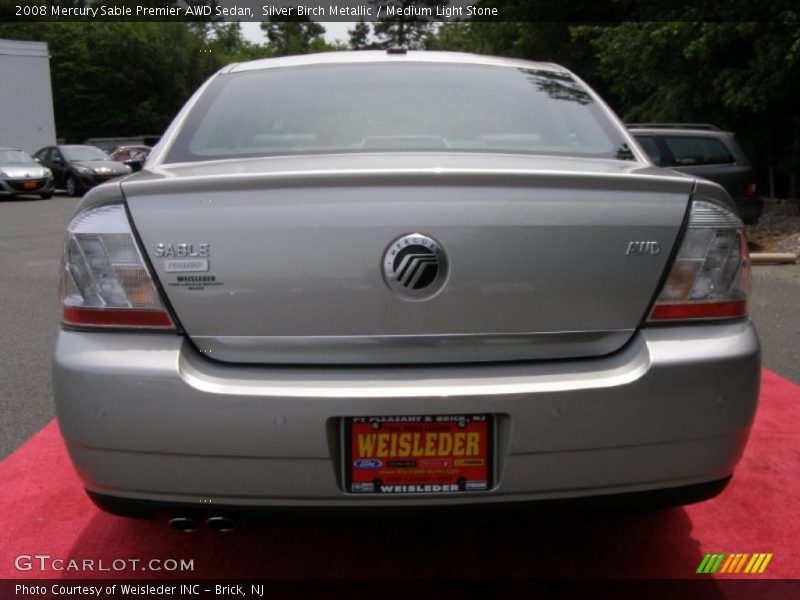 Silver Birch Metallic / Medium Light Stone 2008 Mercury Sable Premier AWD Sedan