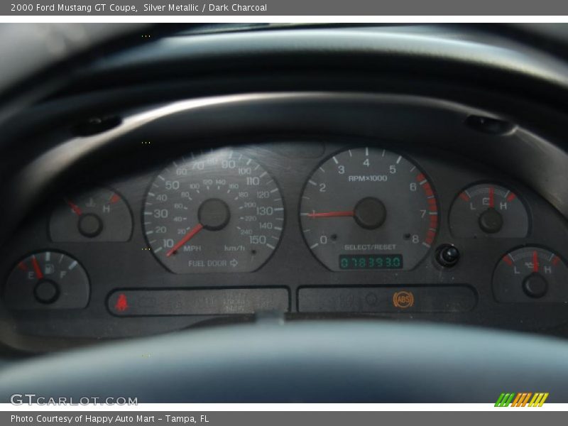 Silver Metallic / Dark Charcoal 2000 Ford Mustang GT Coupe