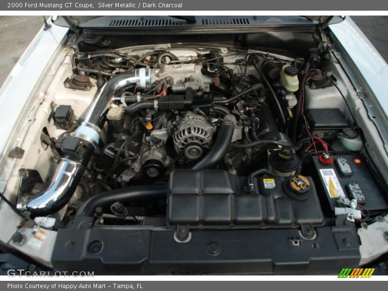 Silver Metallic / Dark Charcoal 2000 Ford Mustang GT Coupe