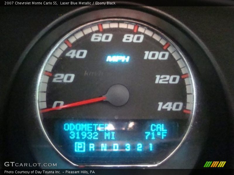 Laser Blue Metallic / Ebony Black 2007 Chevrolet Monte Carlo SS