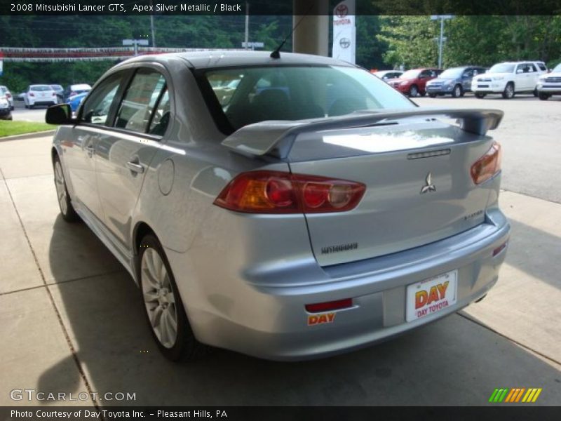 Apex Silver Metallic / Black 2008 Mitsubishi Lancer GTS