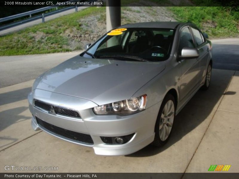 Apex Silver Metallic / Black 2008 Mitsubishi Lancer GTS