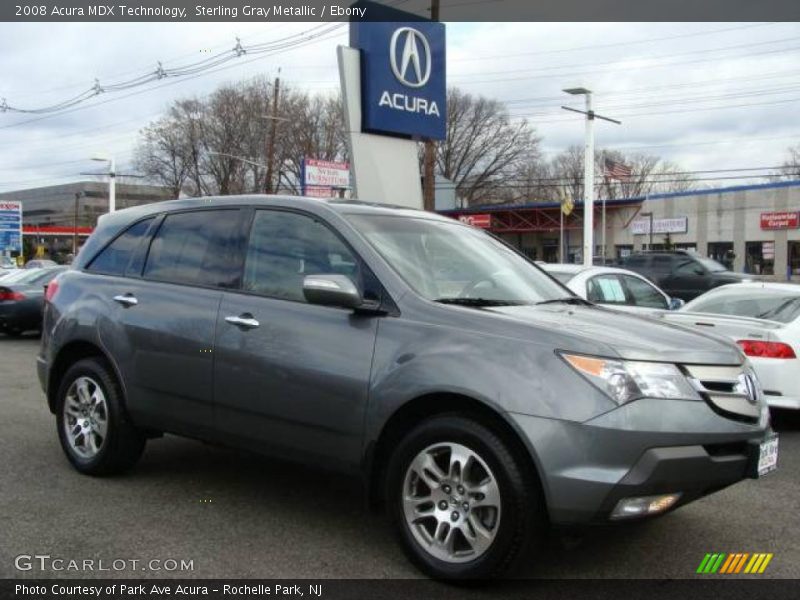 Sterling Gray Metallic / Ebony 2008 Acura MDX Technology