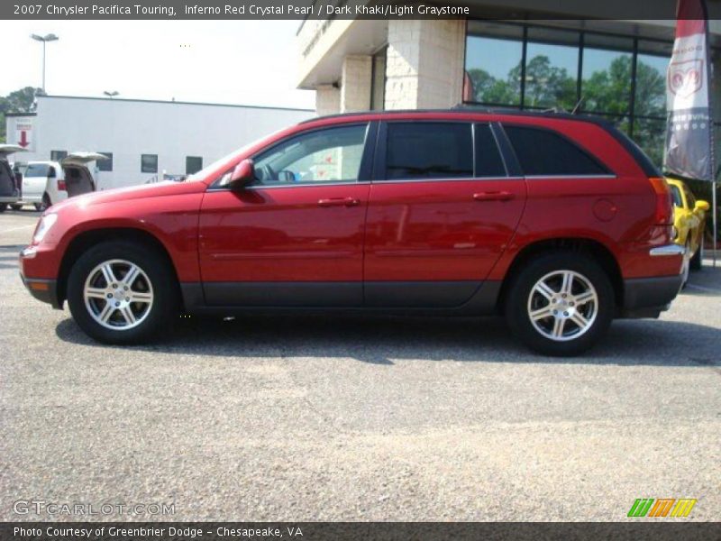 Inferno Red Crystal Pearl / Dark Khaki/Light Graystone 2007 Chrysler Pacifica Touring
