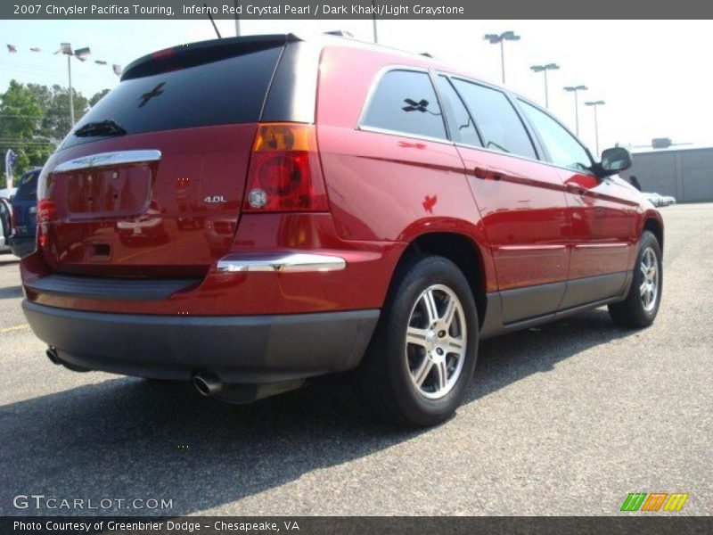 Inferno Red Crystal Pearl / Dark Khaki/Light Graystone 2007 Chrysler Pacifica Touring
