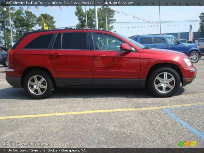 Inferno Red Crystal Pearl / Dark Khaki/Light Graystone 2007 Chrysler Pacifica Touring