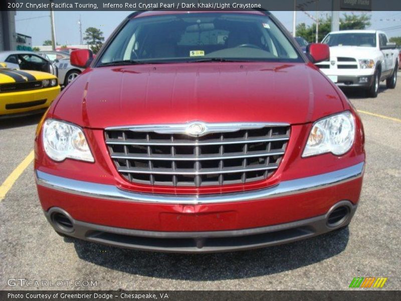 Inferno Red Crystal Pearl / Dark Khaki/Light Graystone 2007 Chrysler Pacifica Touring