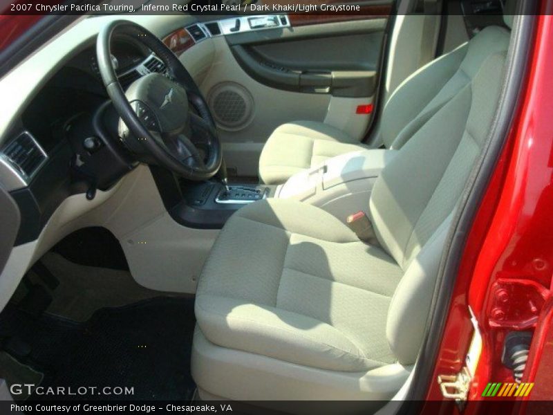 Inferno Red Crystal Pearl / Dark Khaki/Light Graystone 2007 Chrysler Pacifica Touring